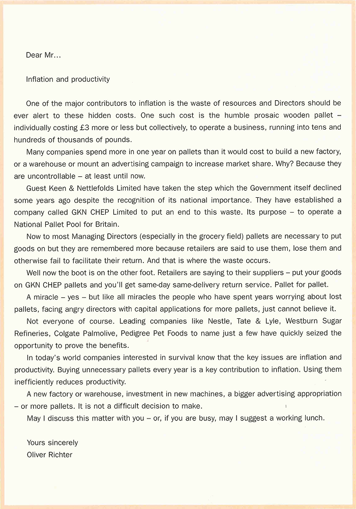Breaking ground in Britain with trust, persuasive letters and ‘working lunch’