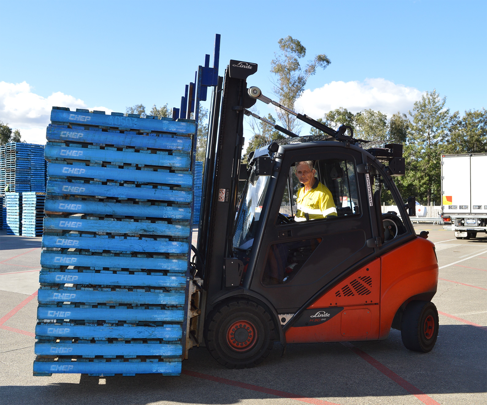 Thanks to improvements in forklift designs, Greg - who recently retired - found driving them easier